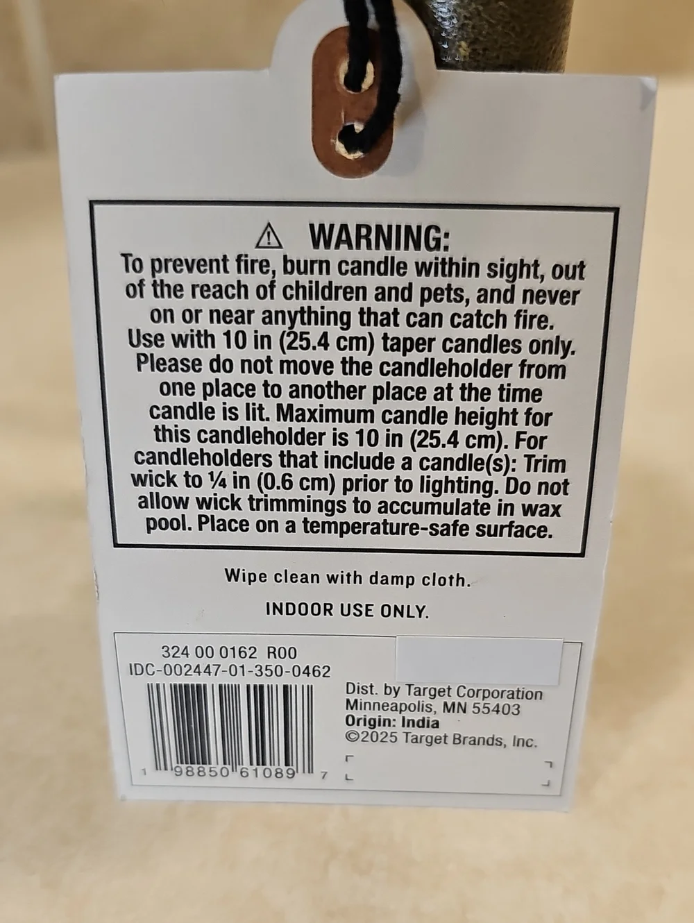 Hearth & Hand 3 Count Taper Brass Canelabra